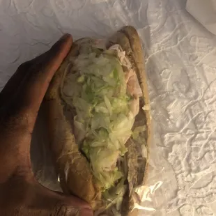 Small turkey and cheese