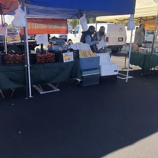 Fruit stand selling o.j.