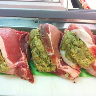 meat wrapped in broccoli