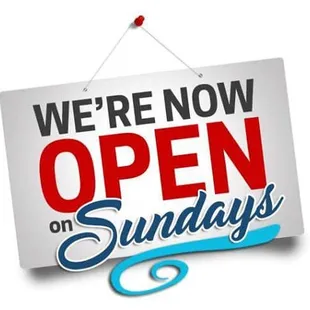 You asked, we listed so after 12 years we will now be open on Sundays from 10:00 am to 4:00 pm!!!