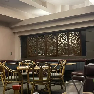 A part of the seating area