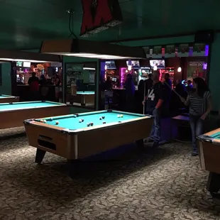 pool tables and arcades