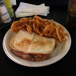 Philly Sandwich and curly fries