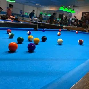 a pool table
