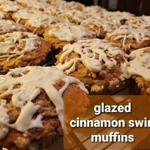 glazed cinnamon swirl muffins at Billie Ann's Diner