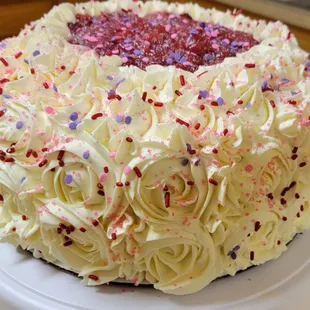 VALENTINE'S CHOCOLATE CHERRY PIE 2 LAYER CAKE