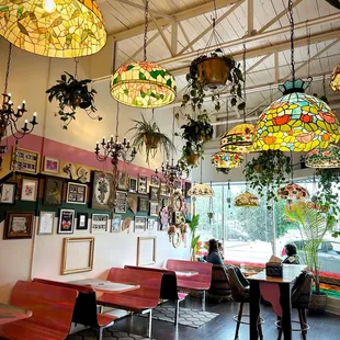 a woman sitting at a table