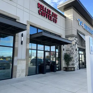 the entrance to the store