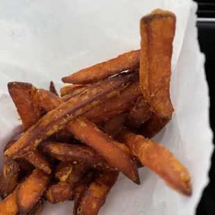 Upgrade to sweet potato fries (only half bag)