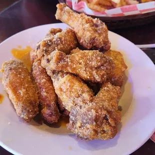 Garlic Parmesan bone on breaded wings