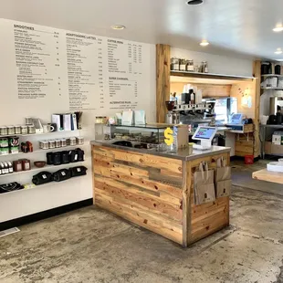 the inside of the store