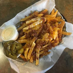 TAVERN FRIES (w/ side of jalapenos) Only $6