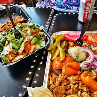 Platter come with Fatoush Salad OMG Delicious