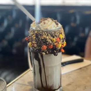 Chocolate Peanut Butter Bomb Milkshake