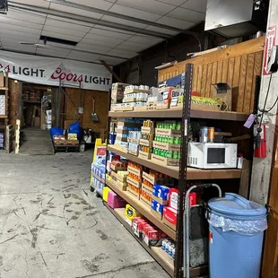 the inside of the store