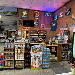 the inside of the store