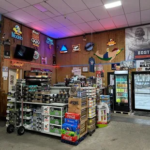 the inside of the store