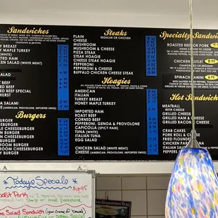 menu and prices
