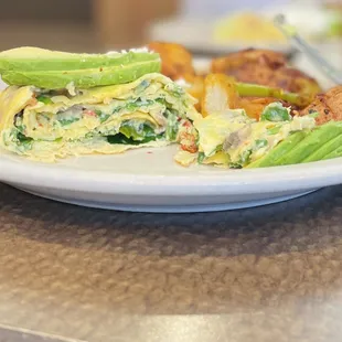 Inside of the French Garden Omelette*