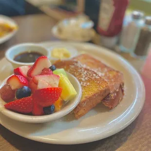 Side of Thick French Toast was perfect for two!
