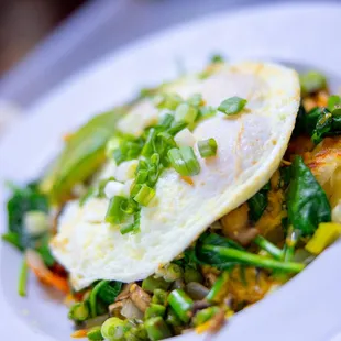 a plate of food on a table