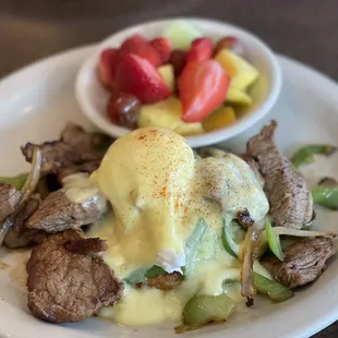 Love the Tri-Tip Benedict*! This was the first time I had this!  The buttery goodness of the poached egg. So good!