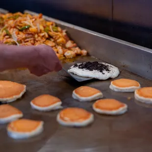 a person making cookies