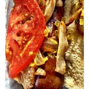 Polish Sausage w/Grilled Onions ex.0.25$ @ Bill&apos;s Drive In. 120 Asbury Ave, Evanston, IL  Chicago Fast Food.Big Parking. Simple &amp; Cool.