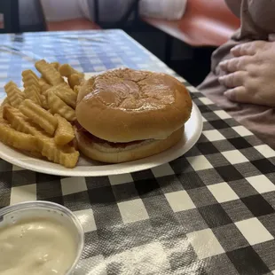 Pizza burger, topped with mozzarella, pizza sauce, and pepperoni's.