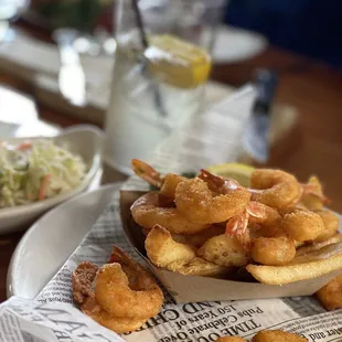 a plate of fried shrimp