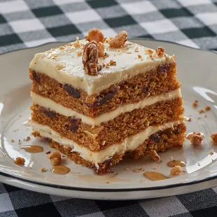 a piece of cake on a plate