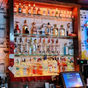 a bar with a lot of liquor