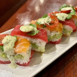 Salmon Tuna Press Sushi