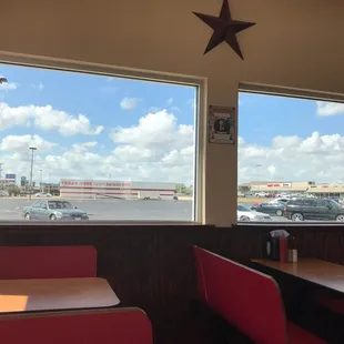 a view of a parking lot