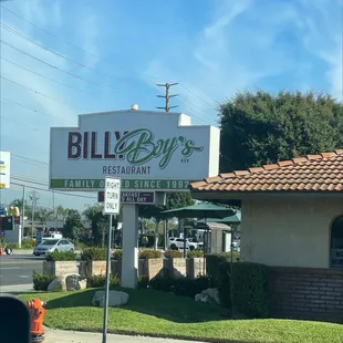 Exterior view of restaurant