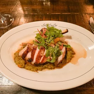 a plate of food on a table
