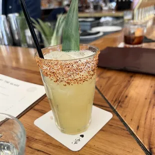 A pineapple cocktail (really yum)