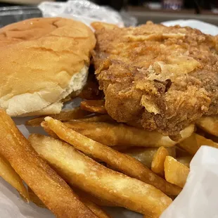 Pork sandwich. Twice as big as the bun