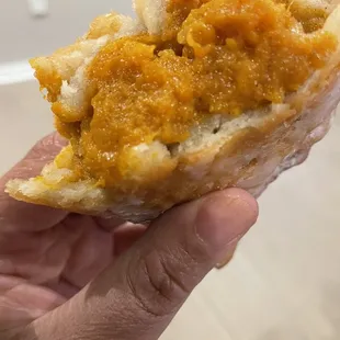 The inside of the sweet potato pocket of deliciousness $6