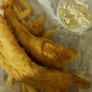 I started eating my Fried Fish dinner when I remembered to take a picture!