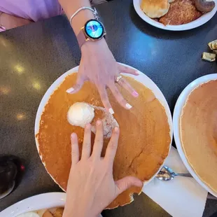 Not just huge pancakes but really good pancakes!