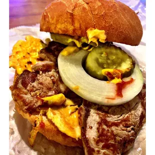 Very Quite COVID Time @ Billy Goat Tavern &amp; Grill! My Favorite!...Steak Egg Cheese Sandwich!(ex Pickle&amp;Onion on Fresh Bun!)Simplicity!