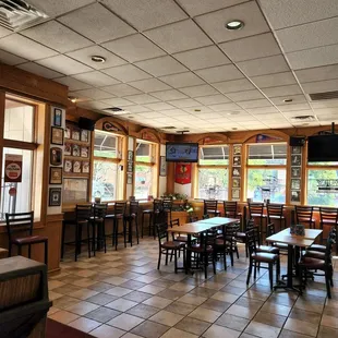 the dining area of the restaurant