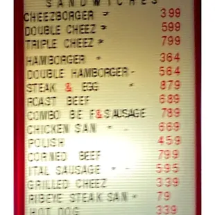 Simple Menu @ Billy Goat Tavern &amp; Grill! near United Center! Great Sandwiches! Cheezborger! Cheezborger! Cheezborger!