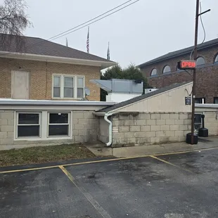 Back of building