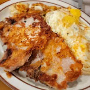 Pork chop breakfast