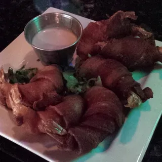 Bacon Wrapped Prawn Appetizer