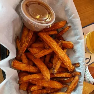 Small side of sweet potato fries