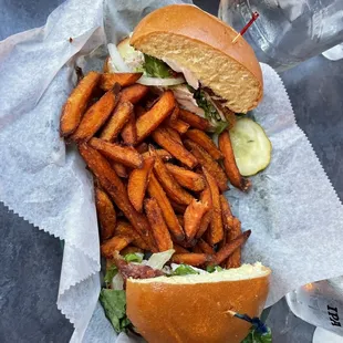 Sweet Potato Fries turkey club