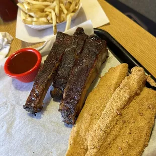 ribs and fries